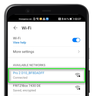 Connect to EZCast device Wi-Fi