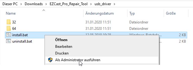 Run install.bat as administrator
