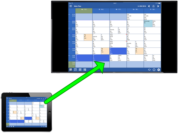 iPad displayed in original aspect ratio