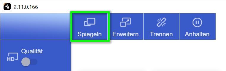 Select the Mirror button