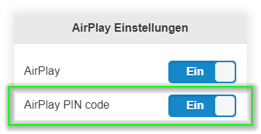 AirPlay PIN
