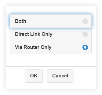 Connection - Via Router Only